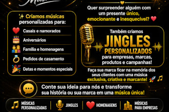 criar uma música ou jingle personalizado com a sua historia