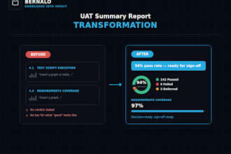 transform your uat summary report into a professional presentation