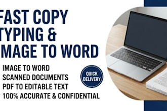 do fast copy typing and convert image to word or pdf
