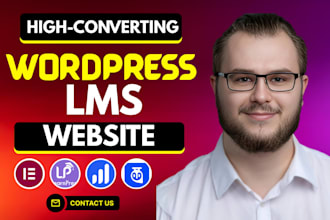 develop wordpress membership website, lms website