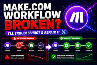 troubleshoot and repair your broken make com workflows