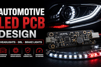 design automotive led pcb for headlights, drl, and brake lights