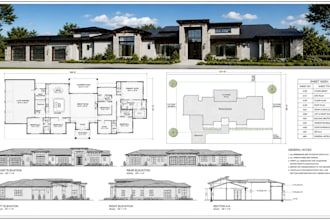 draft city permit drawings for residential and commercial projects