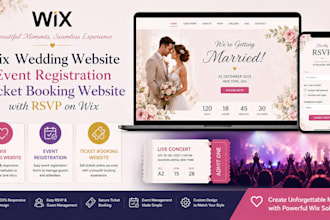 wix wedding website, event registration, ticket booking website with rsvp on wix