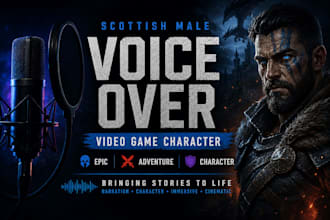 provide a scottish male voice for your video game character