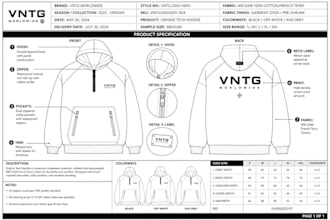 fashion designer luxury streetwear tech pack hoodie t shirt fashion tech pack
