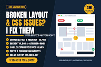 fix wordpress, CSS issues, or small website problems
