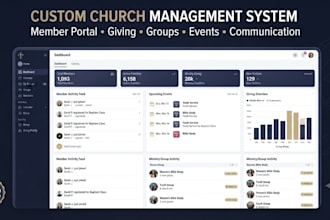 build a custom church management system and member portal