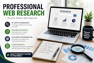 professional web research summary