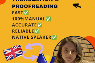 translate creative texts, blogs between english and bosnian