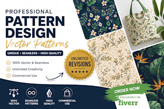 create seamless vector patterns and custom pattern designs