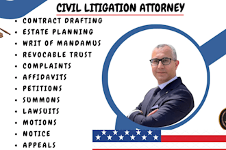 draft US revocable living trust, wills and estate planning