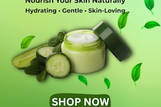 professional organic product poster and social media design