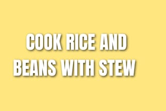 cook rice and beans with stew