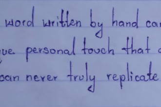 professionally write beautiful handwritten letters, cards, and notes