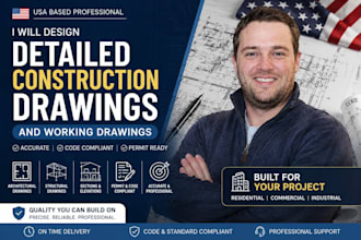 design detailed construction drawings and working drawings