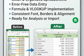 do data entry, excel and web research work