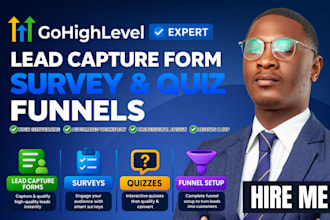 setup gohighlevel lead capture form gohighlevel survey gohighlevel quiz funnel