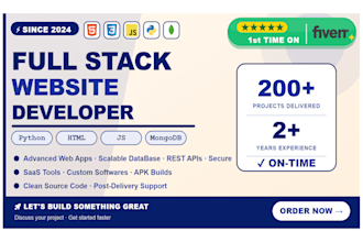 do development of full stack websites,  and web based custom apps