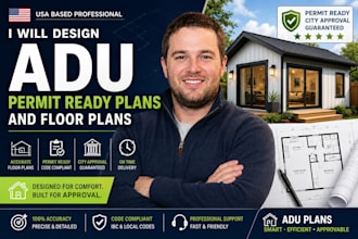 design adu permit ready plans and floor plans
