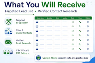 build a targeted US doctor and clinic email list for lead generation