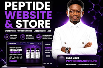 fda compliant peptide website peptide label design woocommerce store peptide ads