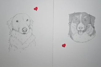 draw an animal portrait no ia