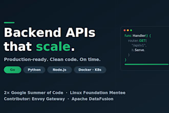 develop a scalable backend rest API in go python or nodejs