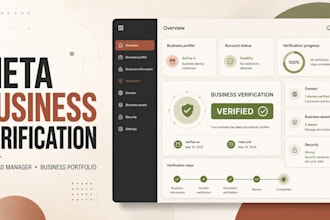 set up and verify meta business manager, business portfolio and approval