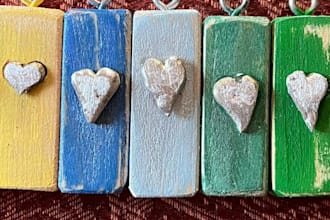 handmake wood ornaments for a rustic one of a kind look