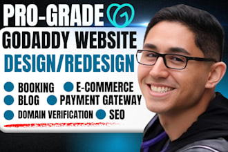 do godaddy website design, godaddy redesign and godaddy SEO website builder