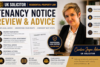 review your UK residential tenancy notice and advise on next steps