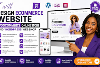 design ecommerce website woocommerce online store and wordpress webshop