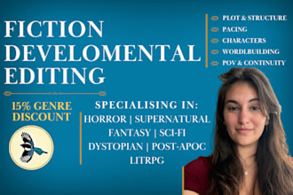 developmentally edit your fantasy, horror, litrpg, or scifi novel
