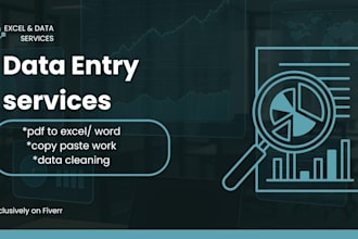 do data entry, excel data entry, and office admin tasks