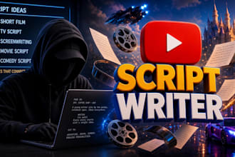 write movie scripts, screenplays, TV scripts, short film and comedy scripts