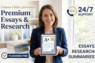 do essay, research, report and summaries