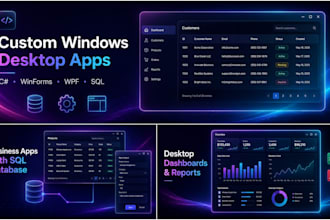 build a custom windows desktop application in csharp winforms or wpf