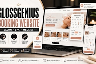 design glossgenius booking website glossgenius vagaro aquity spa beauty website