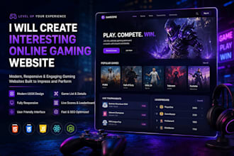 create interesting online gaming website
