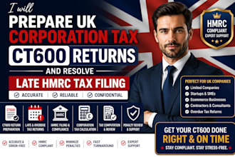 prepare UK corporation tax ct600 returns and resolve late hmrc tax filing