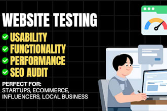 test your websites usability, functionality and performance
