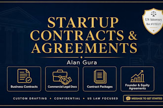 draft startup commercial legal documents and saas agreements
