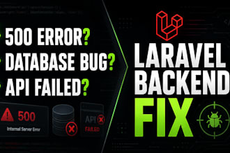 fix laravel bugs, errors and backend issues