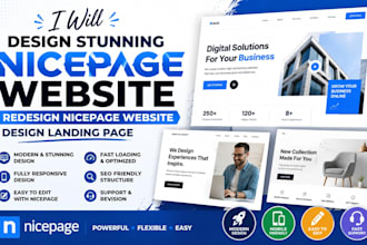 design stunning nicepage website redesign nicepage website design landing page