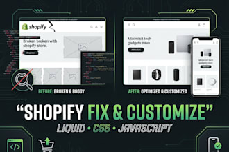 fix shopify bugs and customize your shopify store