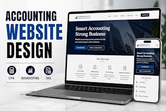 design a professional accounting bookkeeping CPA or tax website