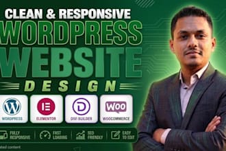 design or redesign wordpress website, local business, ecommerce website