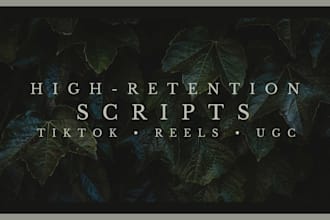 write short form scripts and ugc ads