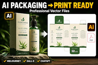 convert ai generated packaging design into editable print ready ai vector files